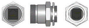 rj45-m25 pass-thru connector